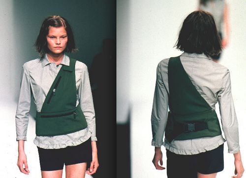 Miu Miu archive crossbody/sling/waist khaki bag from 1999
